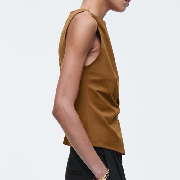 Boat Neck Twist Detail Tank - Picture 2 of 7